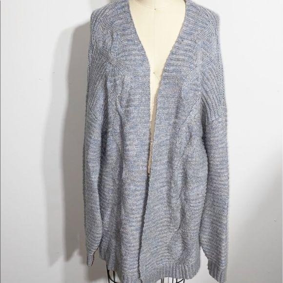 Cozy Oversized Boxy Pastel Marbled Gray Shrug S/M - Picture 5 of 9